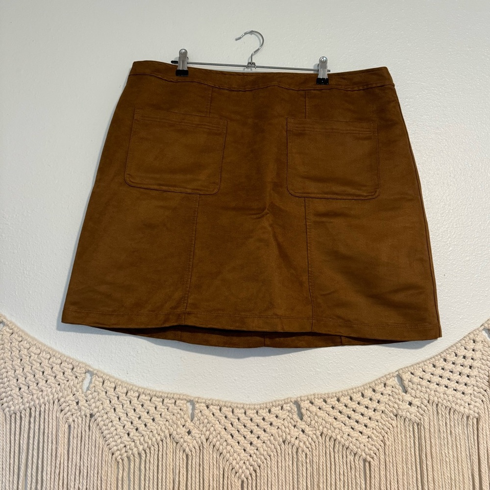 Suede skirt